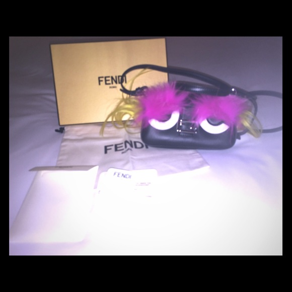 NWT. Fendi Baguette Micro Mini Monster Pink Bag - Picture 4 of 4